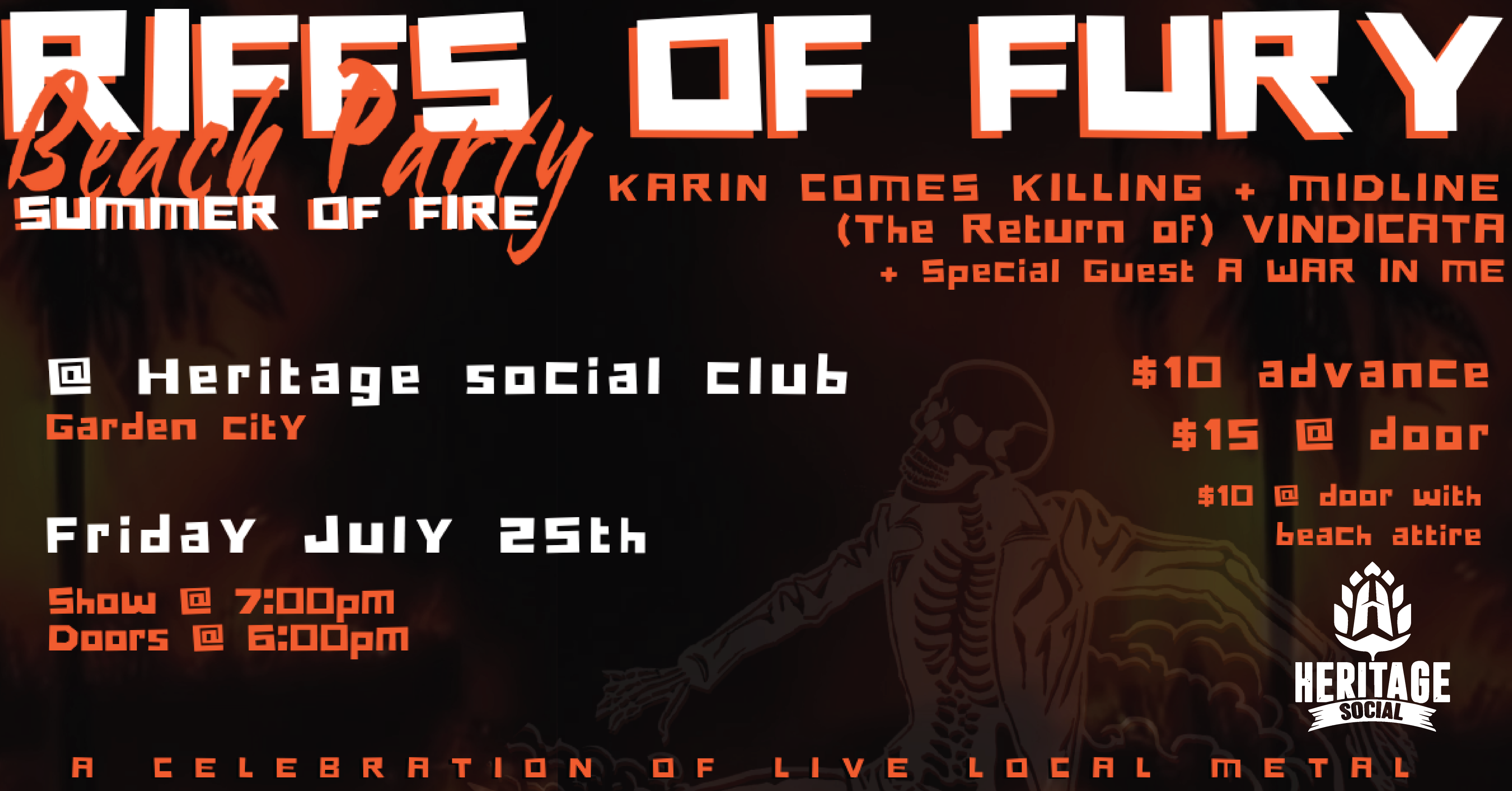 Riffs of Fury Summer of Fire | LIVE AT HERITAGE SOCIAL CLUB